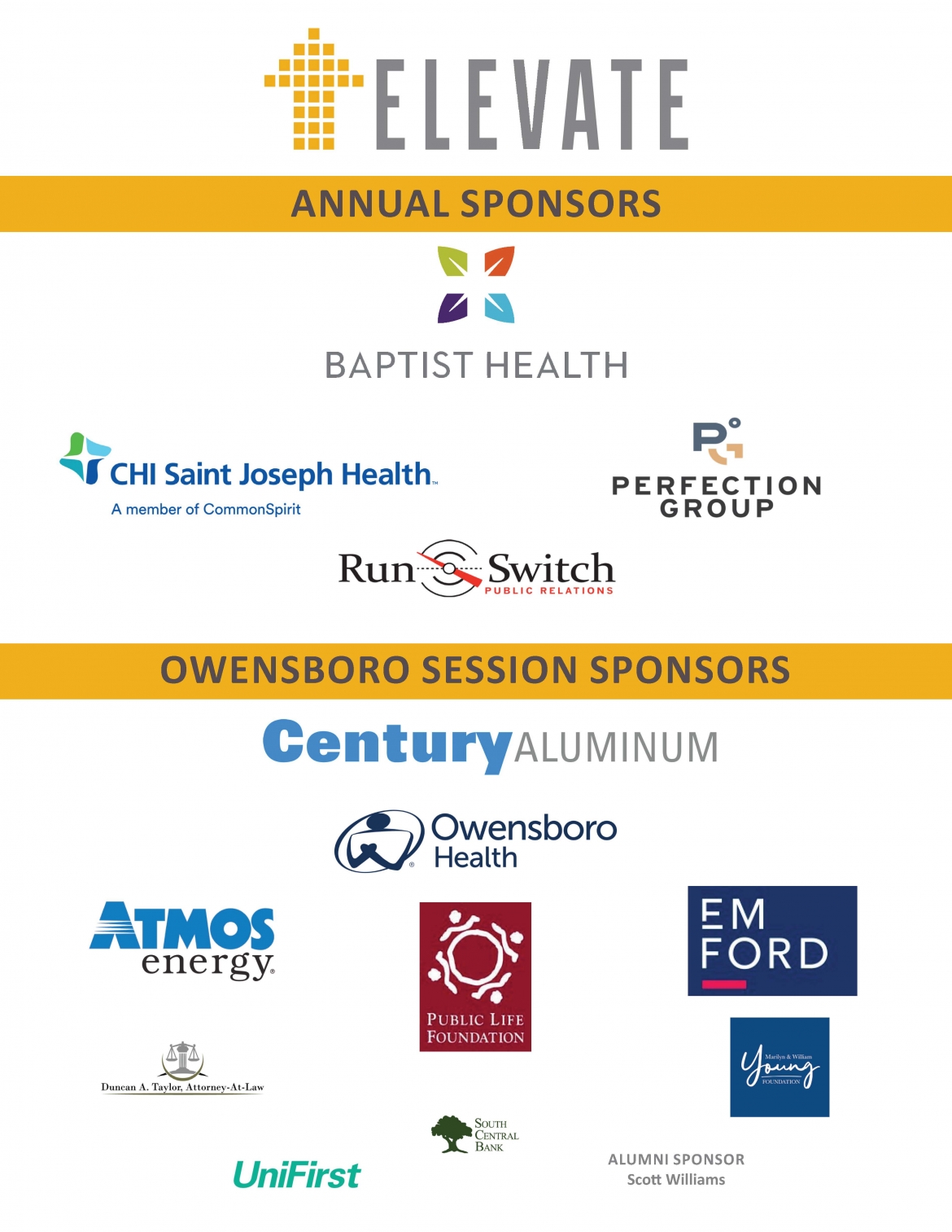 ELEVATE Owensboro Sponsors